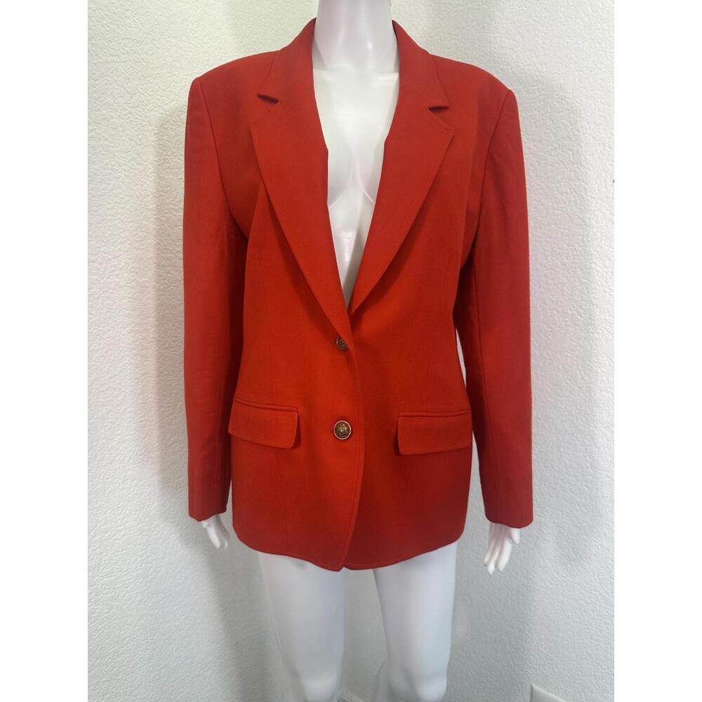 Women’s Sz 12 100% Wool Pendleton Red Blazer Capsule Corpcore Office Work
